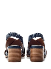 Moda in Pelle Prinia Cross-Over Low Block Elastic Sandals - Image 3 of 4