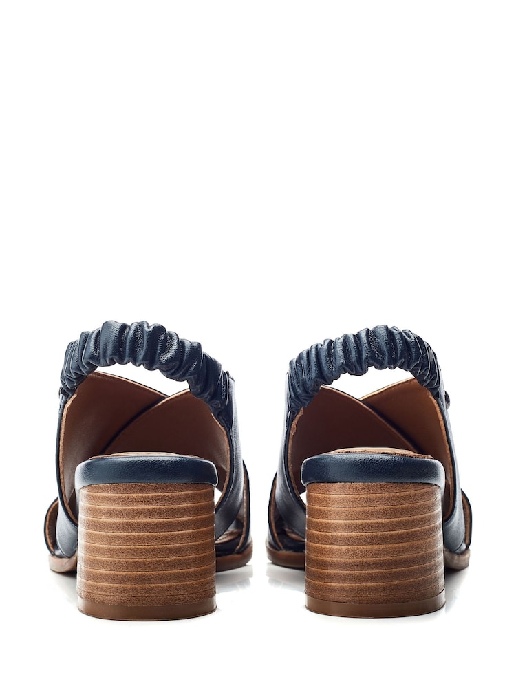 Moda in Pelle Prinia Cross-Over Low Block Elastic Sandals - Image 3 of 4