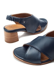 Moda in Pelle Prinia Cross-Over Low Block Elastic Sandals - Image 4 of 4