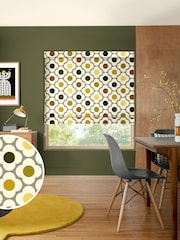 Orla Kiely Yellow Multi Spot Flower Made to Measure 100% Cotton Roman Blind - Image 1 of 6