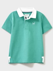 Crew Clothing Short Sleeve Rugby 100% Cotton Top - Image 1 of 3