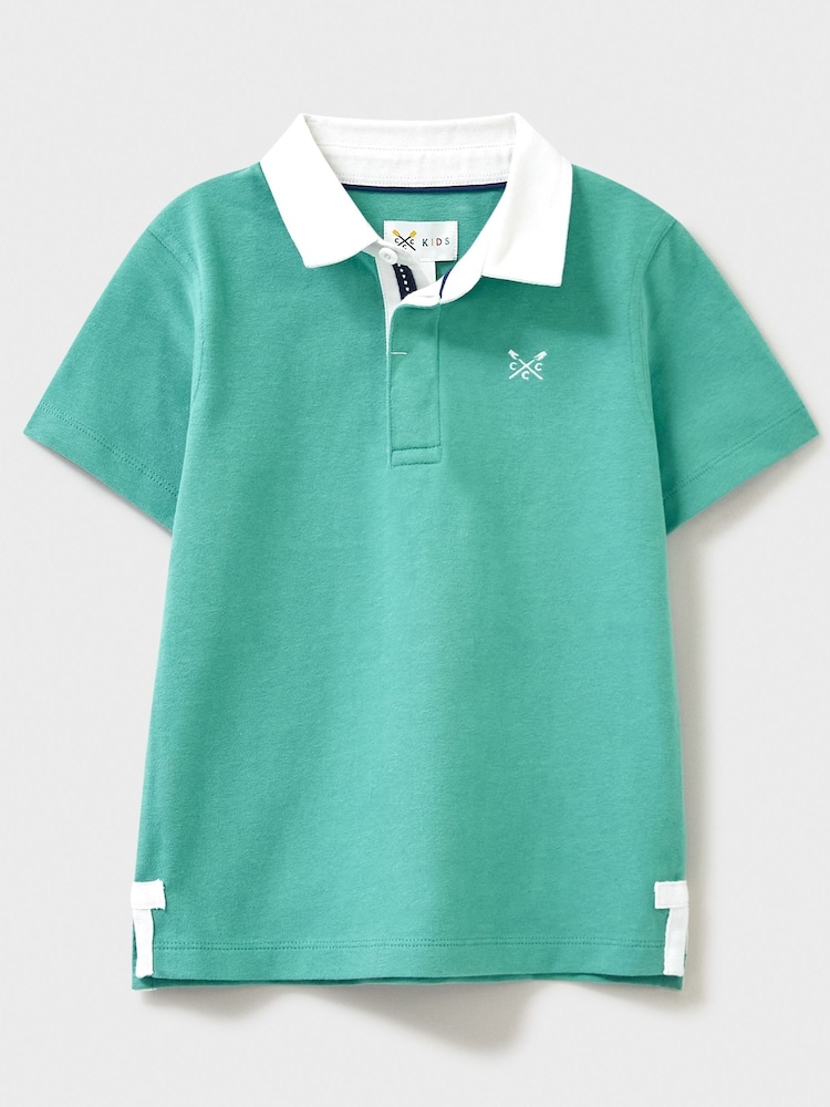 Crew Clothing Short Sleeve Rugby 100% Cotton Top - Image 1 of 3