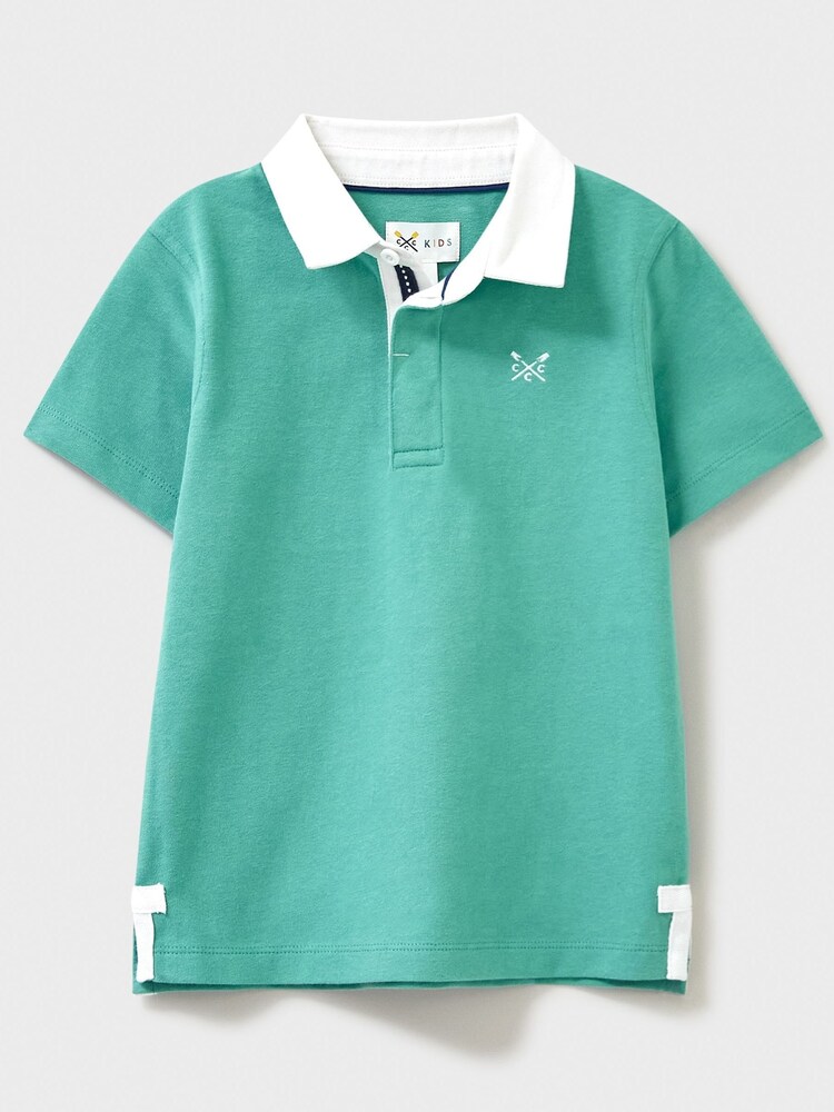 Crew Clothing Short Sleeve Rugby 100% Cotton Top - Image 1 of 3 Crew Clothing Short Sleeve Rugby 100% Cotton Top - Image 1 of 3