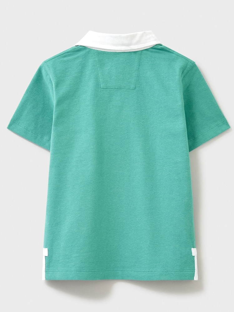 Crew Clothing Short Sleeve Rugby 100% Cotton Top - Image 2 of 3