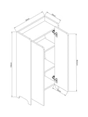 Black Storage Console Bathroom Cabinet - Image 4 of 8