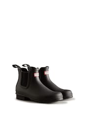 Hunter Mens Original Chelsea Boot Black Wellies - Image 2 of 4