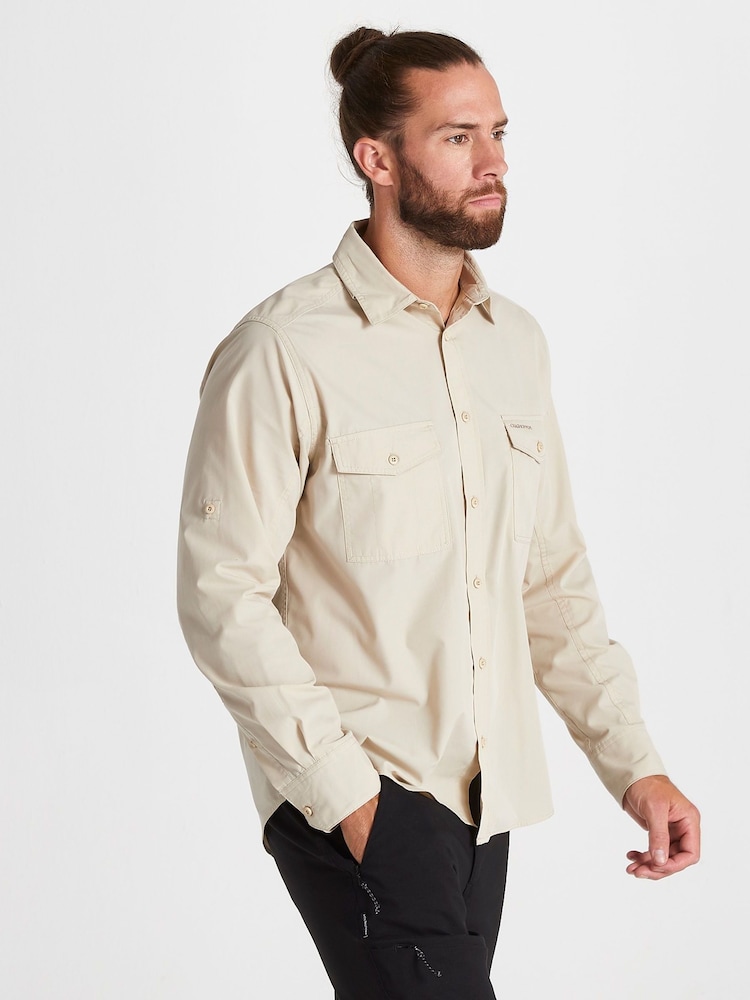 Craghoppers Kiwi Long Sleeved Cream Shirt - Image 1 of 6