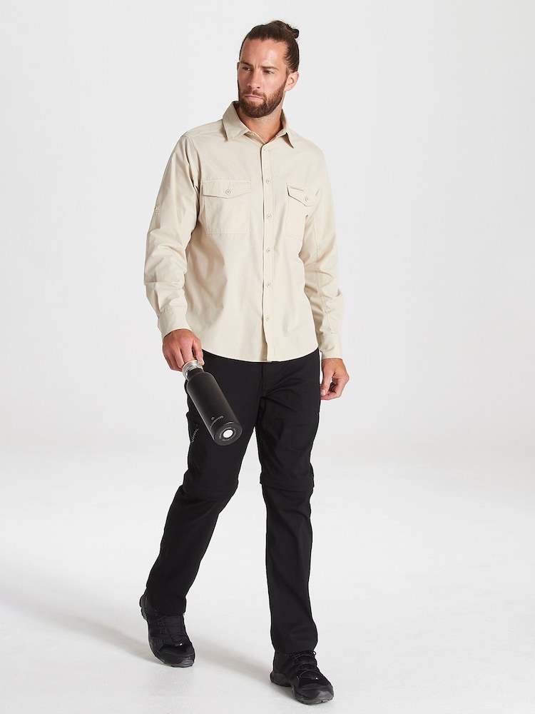 Craghoppers Kiwi Long Sleeved Cream Shirt - Image 6 of 6