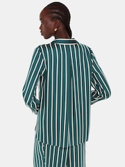 Whistles Green/Multi Petite Petite Alex Stripe Shirt - Image 2 of 5