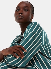 Whistles Green/Multi Petite Petite Alex Stripe Shirt - Image 3 of 5