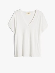 Hush White Danny Deep V-Neck T-Shirt - Image 5 of 5
