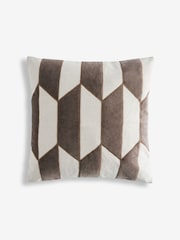 Brown Blakey Velvet Cushion - Image 3 of 5