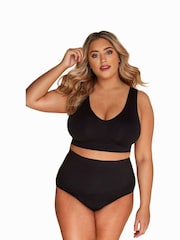 Yours Curve Black Seamless Unpadded Bra 2 Pack - Image 2 of 5