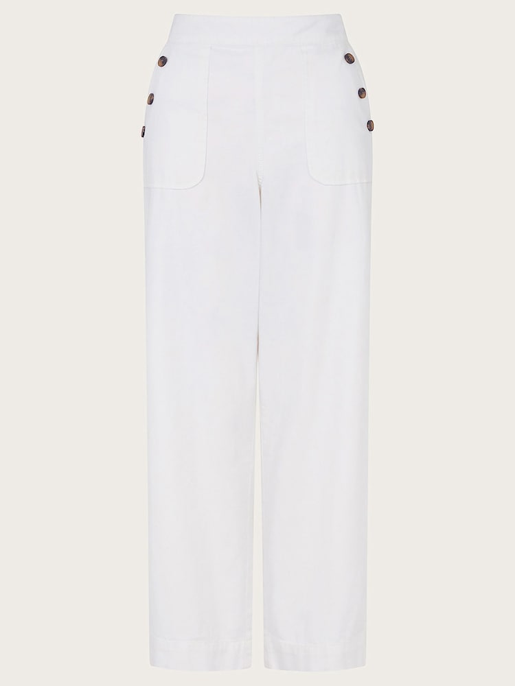 Monsoon White Harper Regular Length Crop 100% Cotton Jeans - Image 5 of 5 Monsoon White Harper Regular Length Crop 100% Cotton Jeans - Image 5 of 5