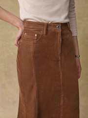 Brown Co-ord 100% Cotton Midi Skirt - Image 4 of 8