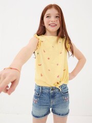 FatFace Yellow Fruit Knot Front T-Shirt - Image 1 of 5