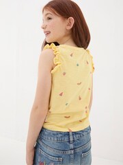 FatFace Yellow Fruit Knot Front T-Shirt - Image 2 of 5