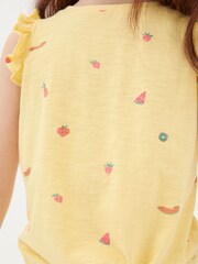 FatFace Yellow Fruit Knot Front T-Shirt - Image 4 of 5
