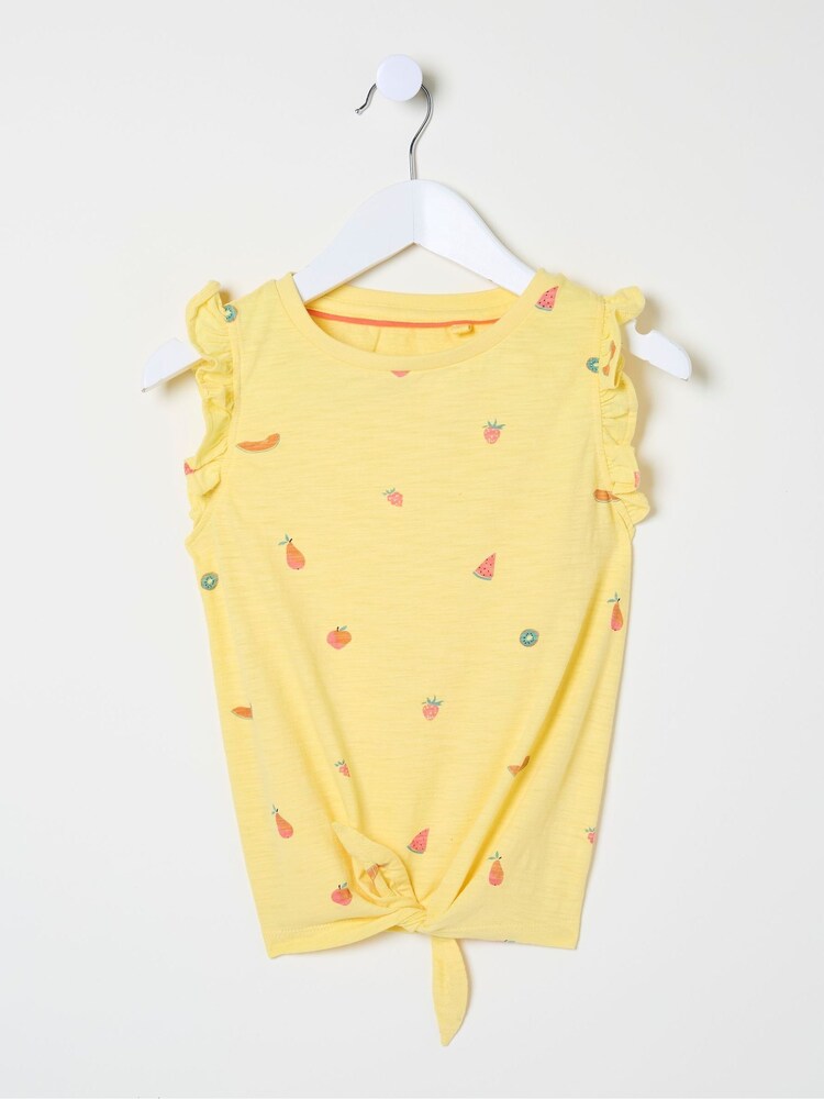 FatFace Yellow Fruit Knot Front T-Shirt - Image 5 of 5