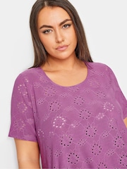 Yours Curve Broderie Swing T-Shirt 2 Pack - Изображение 5 из 6