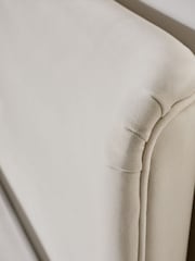 Soft Velvet Natural Oyster Reign Upholstered Bed Frame - Image 5 of 7