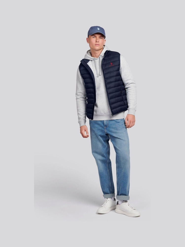 U.S. Polo Assn. Blue Mens Bound Quilted Gilet - Image 5 of 9