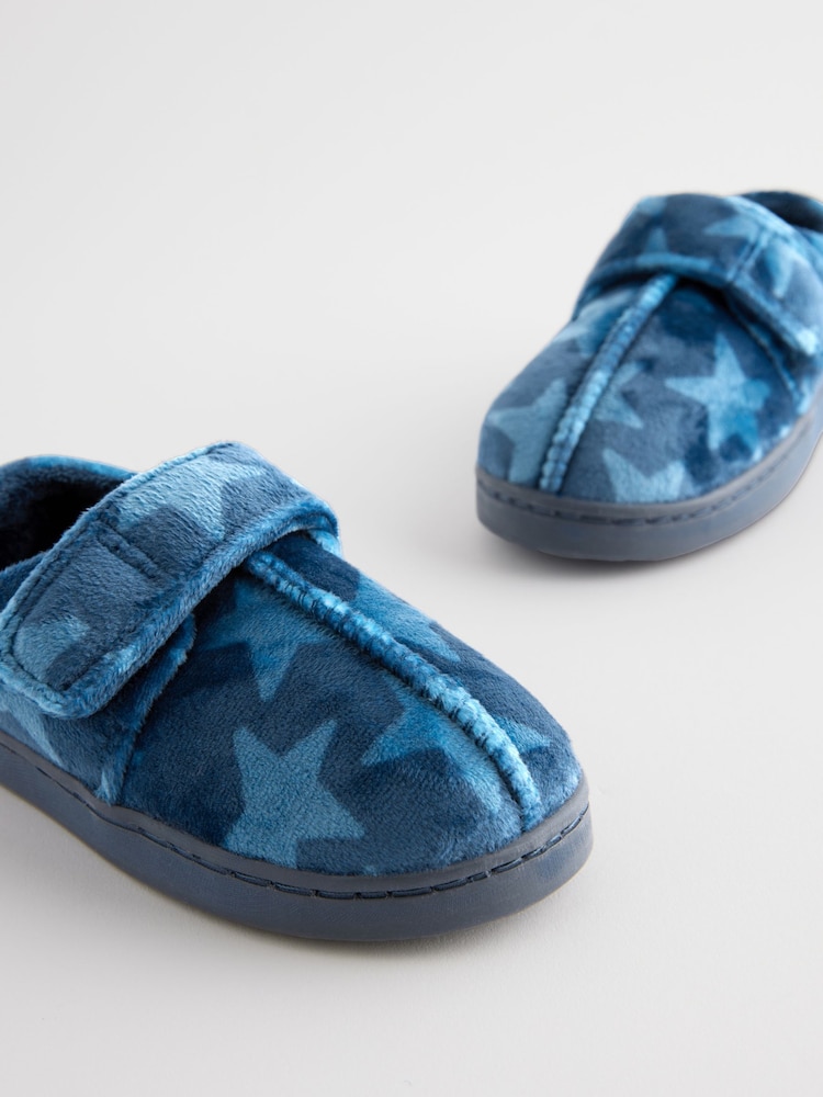 Marineblau - Hausschuhe mit Cupsole und Klettverschluss - Bild 2 von 5 Marineblau - Hausschuhe mit Cupsole und Klettverschluss - Bild 2 von 5