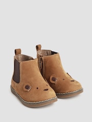 JoJo Maman Bébé Brown Bear Leather Boots - Image 1 of 4