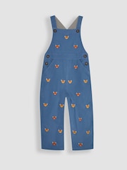 JoJo Maman Bébé Denim Highland Cow Embroidered Dungarees And Top Set - Image 4 of 6