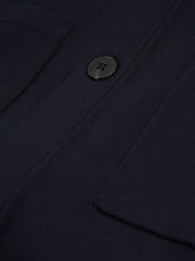 Reiss Navy Forester Knitted Button-Through Jacket - Image 5 of 5