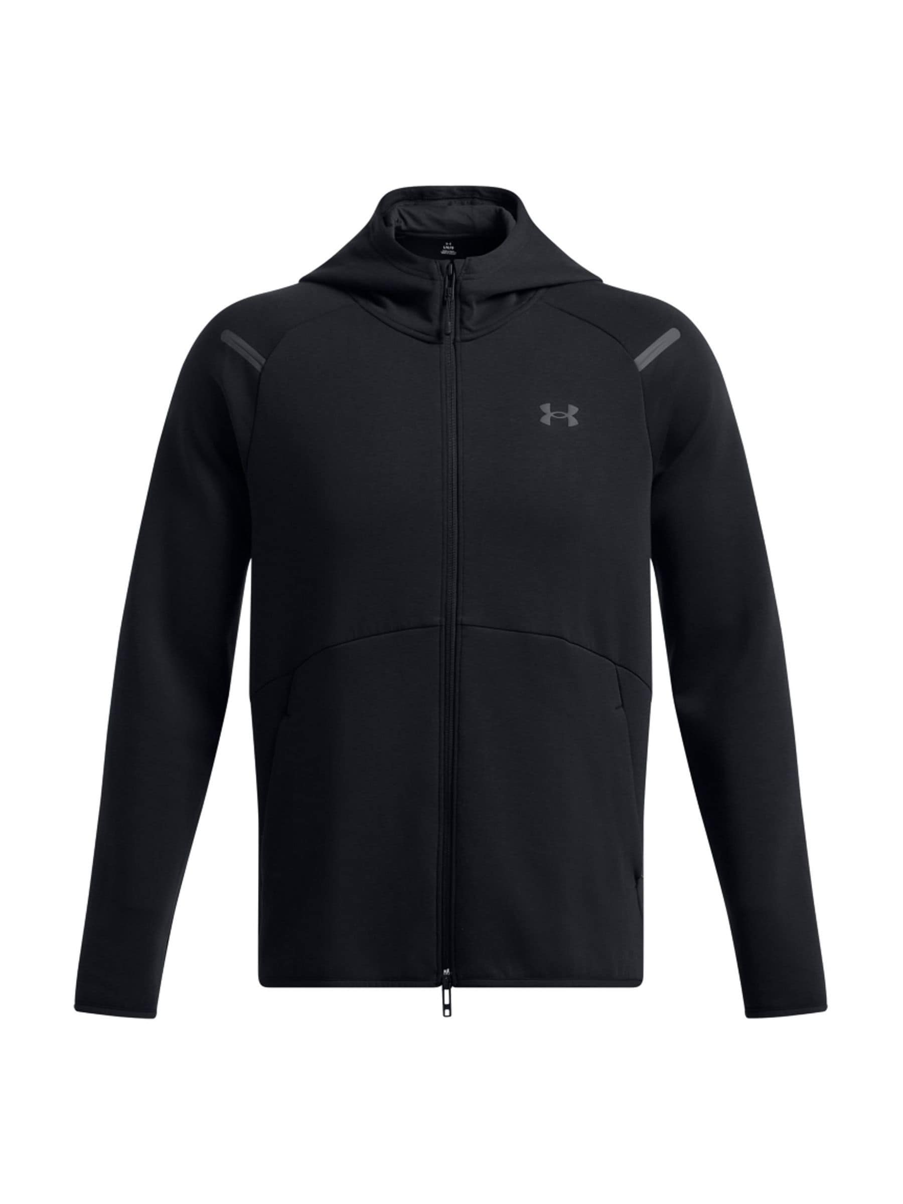 Buy Under Armour Black Unstoppable Fleece Full Zip Hoodie from