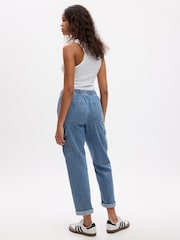 Gap Blue Mid Rise Pull On Easy Jeans - Image 2 of 6