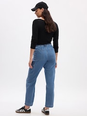 Gap Blue Mid Rise Pull On Easy Jeans - Image 5 of 6