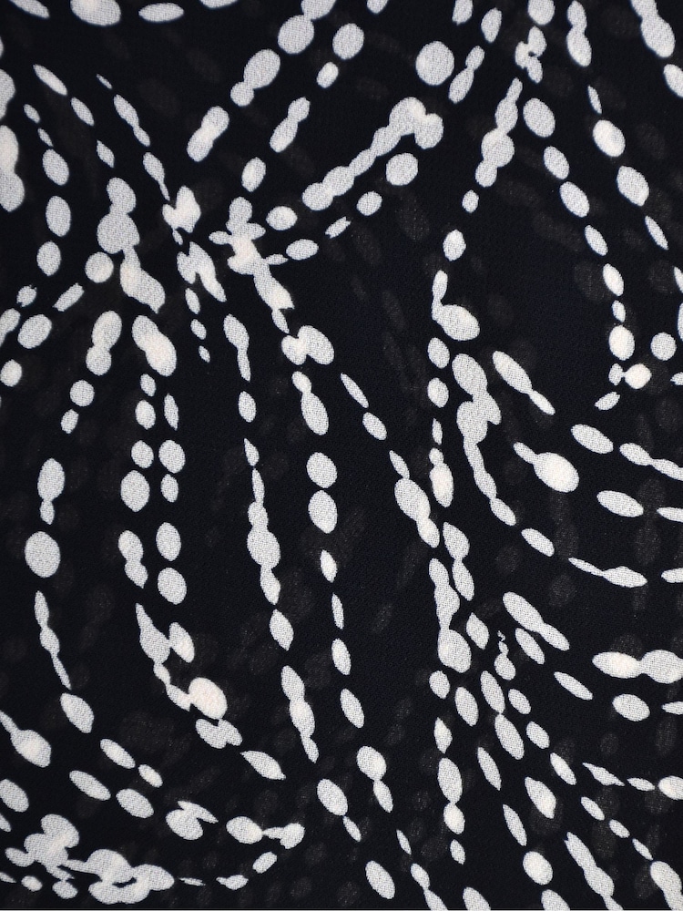 Live Unlimited Black Curve Spot Print Ruffle Maxi Dress - Image 6 of 6