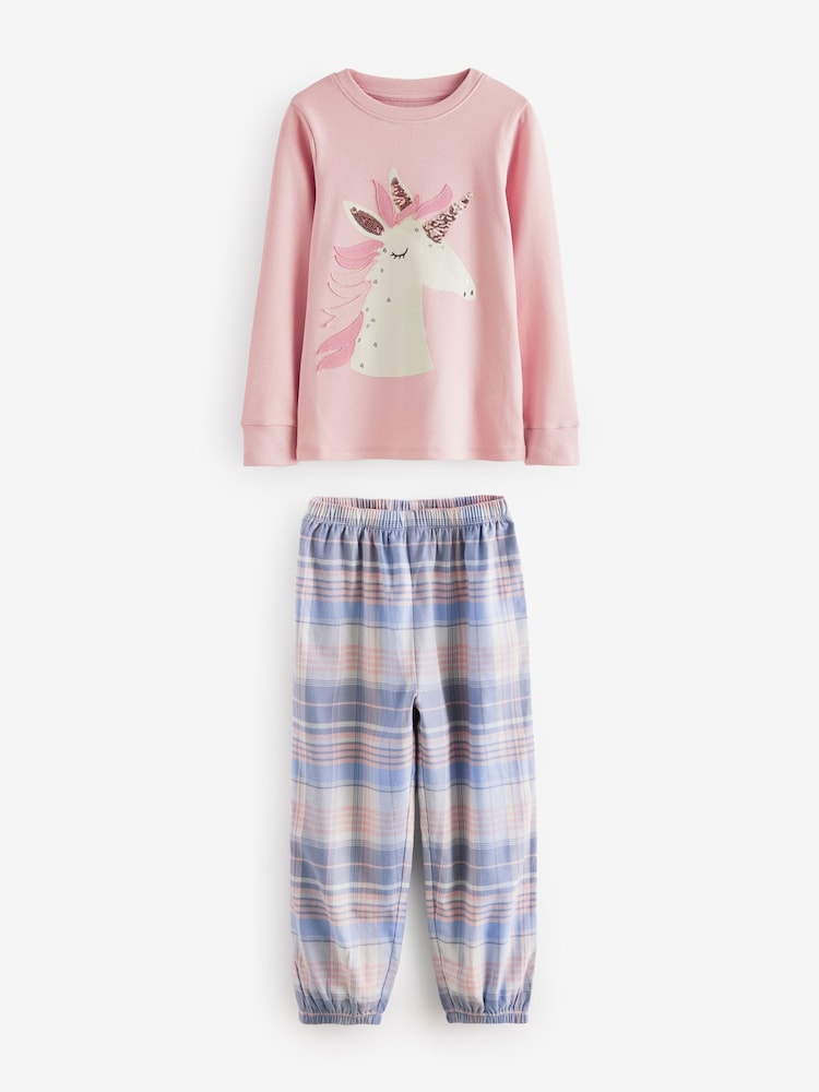 Pink Woven Bottom Pyjamas 1 Pack (3-16yrs) - Image 4 of 7