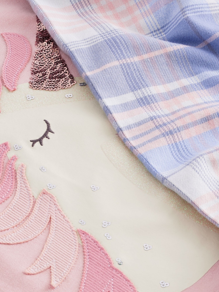 Pink Woven Bottom Pyjamas 1 Pack (3-16yrs) - Image 6 of 7