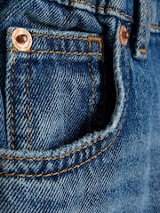 River Island Blue Girls Mid Wash 100% Cotton Straight Jeans - Image 3 of 4