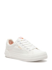Rocket Dog Cheery Canvas Cotton White Trainers - Image 1 of 5