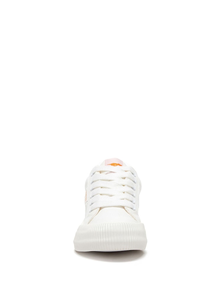 Rocket Dog Cheery Canvas Cotton White Trainers - Image 4 of 5