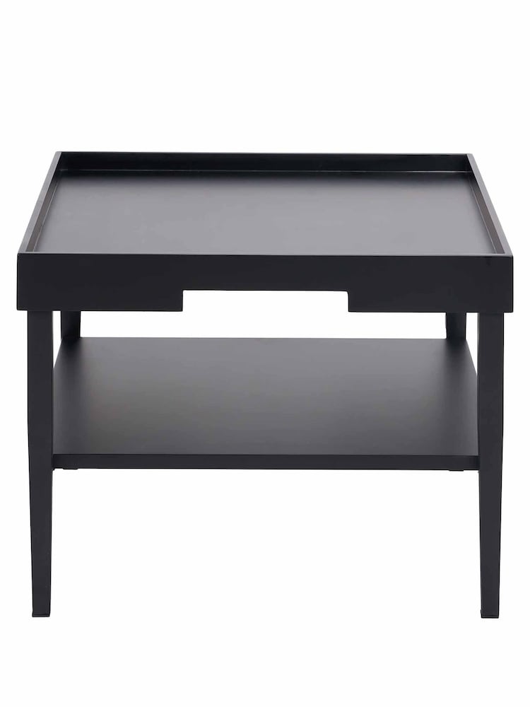 Pacific Black Marnie Wood Coffee Table with Shelf - Image 2 of 6