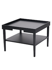 Pacific Black Marnie Wood Coffee Table with Shelf - Image 3 of 6