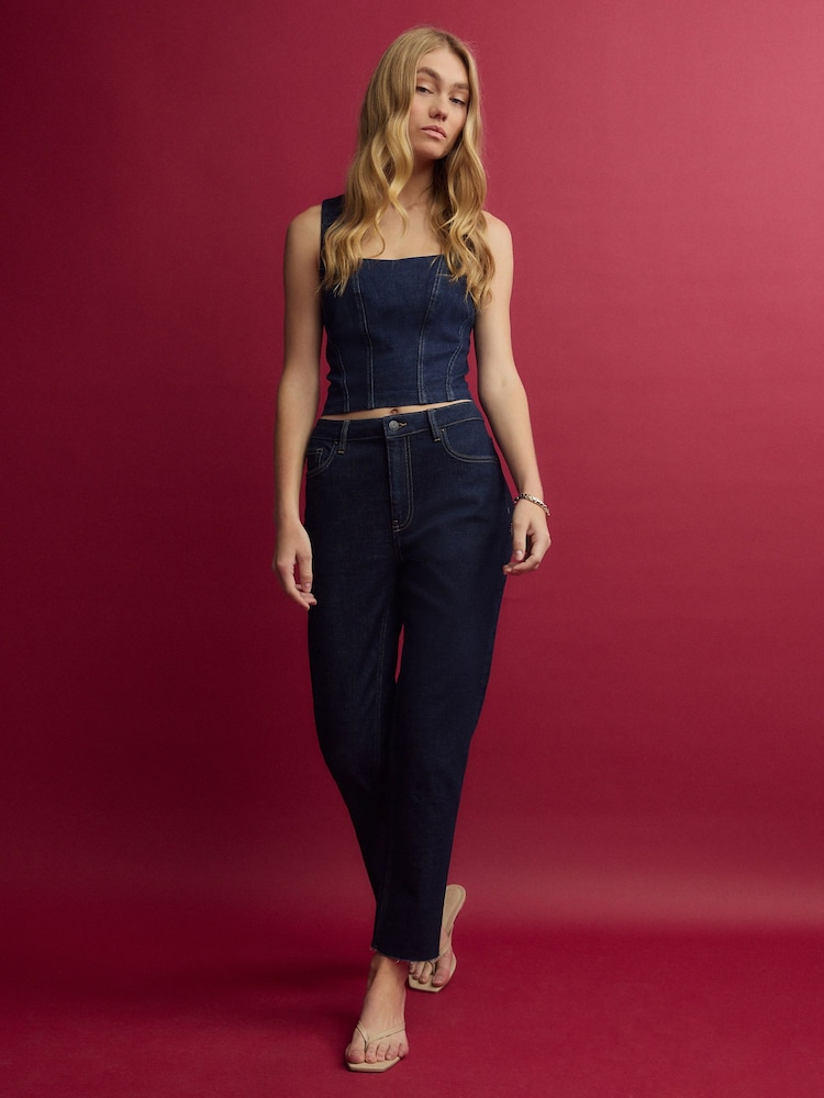 Rinse - Corsagen-Top mit Nähten aus Denim - Bild 2 von 7