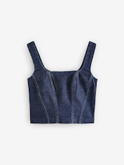 Rinse - Corsagen-Top mit Nähten aus Denim - Bild 5 von 7