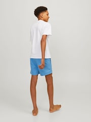 JACK & JONES JUNIOR Blue Side Logo Swim Shorts - Image 2 of 8