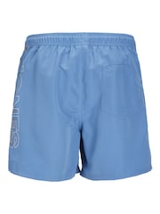 JACK & JONES JUNIOR Blue Side Logo Swim Shorts - Image 8 of 8