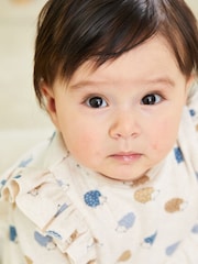 JoJo Maman Bébé Natural Hedgehog Frill Tunic And Leggings Set - Image 2 of 8