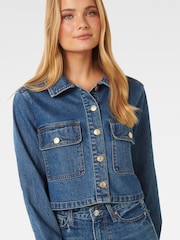 Forever New Blue Dana Denim Shacket - Image 2 of 5