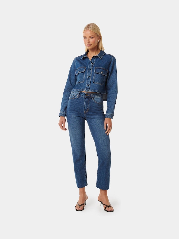 Forever New Blue Dana Denim Shacket - Image 5 of 5