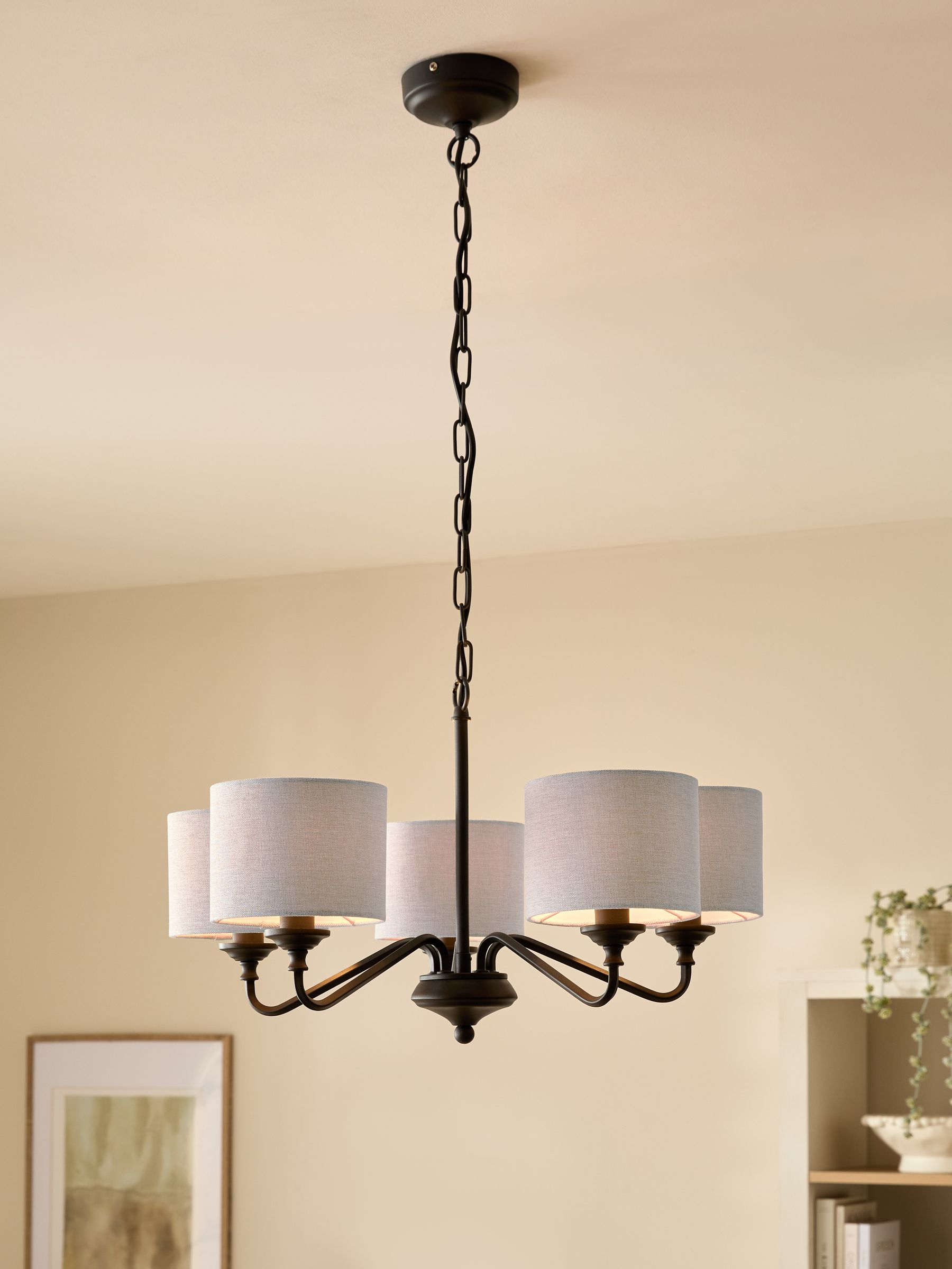 Burford 5 light dual mount chandelier top