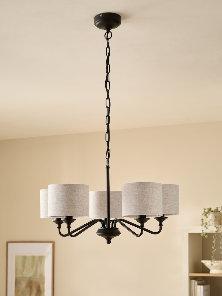 Black Burford 5 Light Height Adjustable Light - Image 2 of 5
